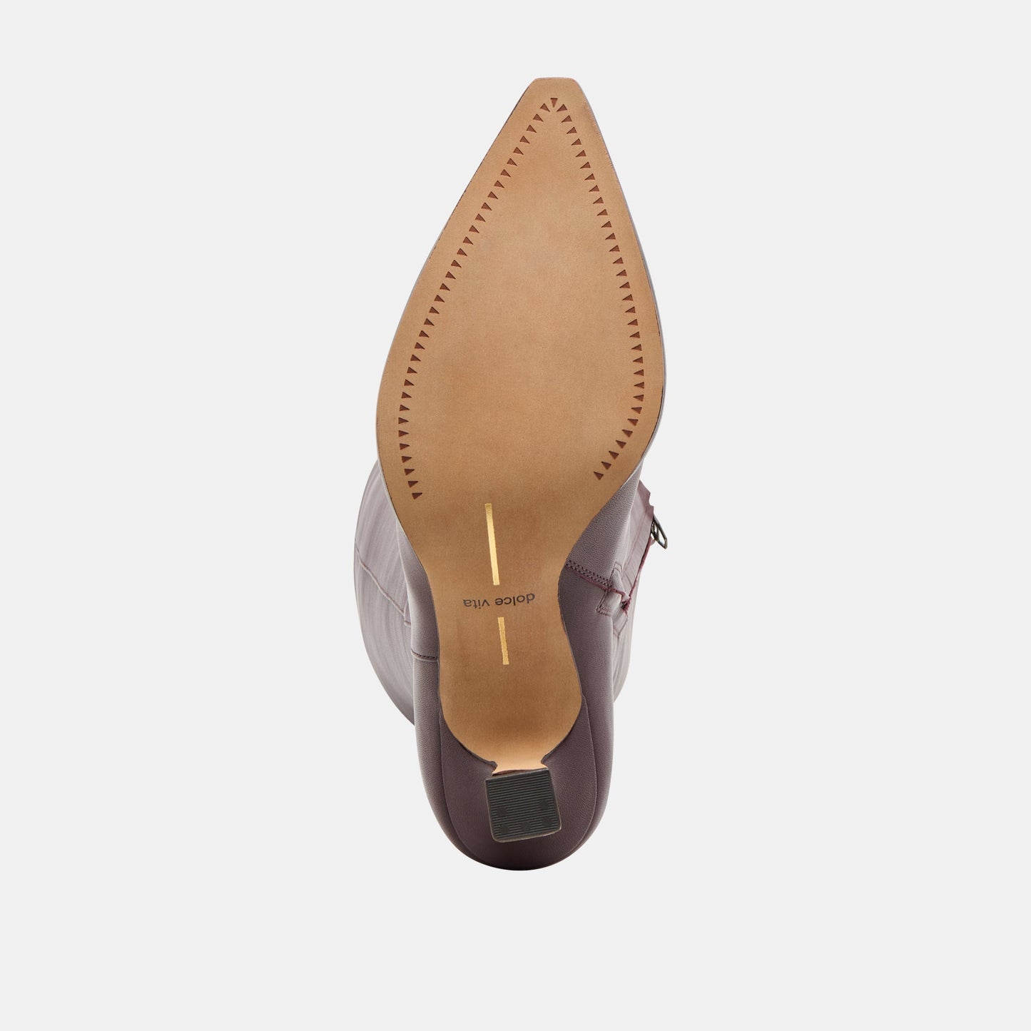 Auggie Wine Leather Wide Calf Boots Dolce Vita