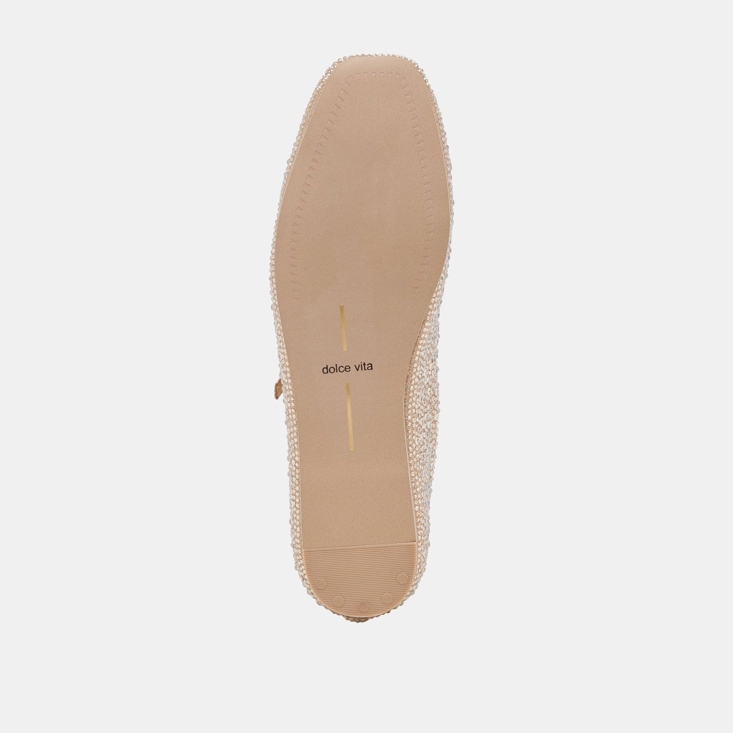 REYES CRYSTAL BALLET FLATS LIGHT GOLD CRYSTAL Dolce Vita
