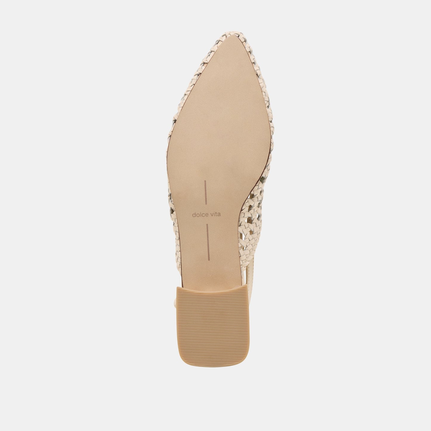 Birdie Off White Woven Leather Flats Dolce Vita