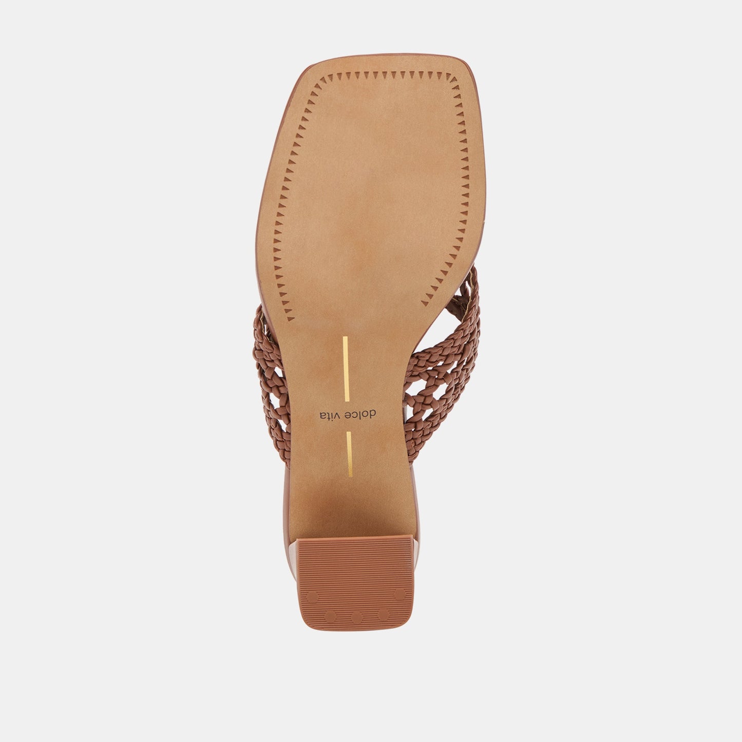 Barlo Cognac Woven Stella Heels Dolce Vita