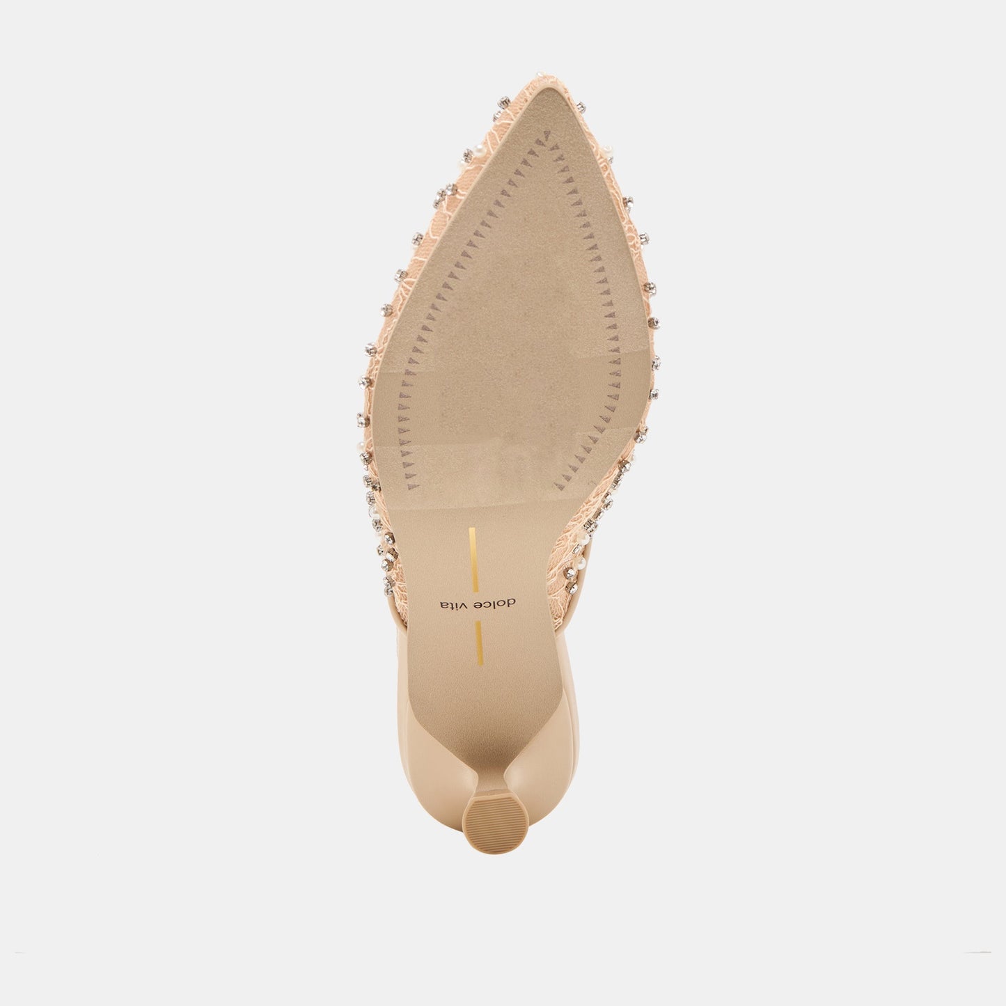 Cleo Pearl Blush Lace Mesh Heels Dolce Vita