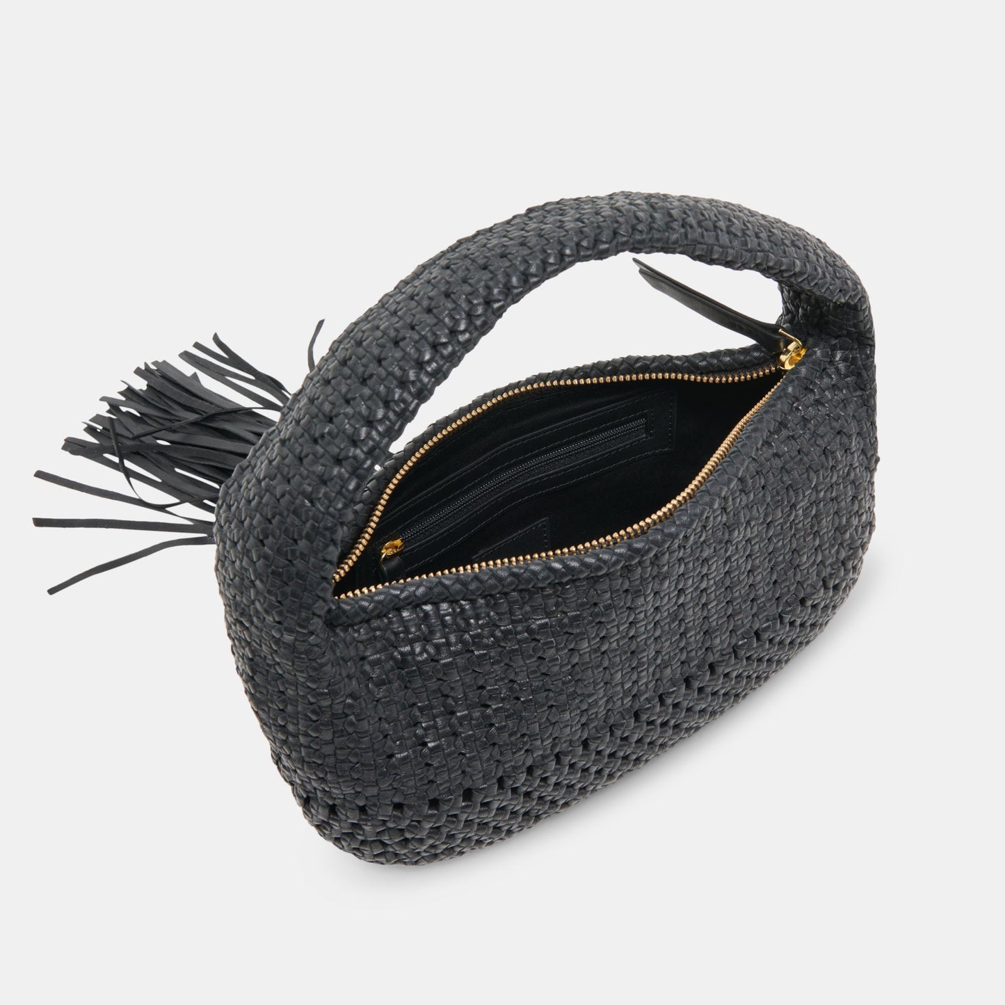 Zenia Black Leather Handbag Dolce Vita