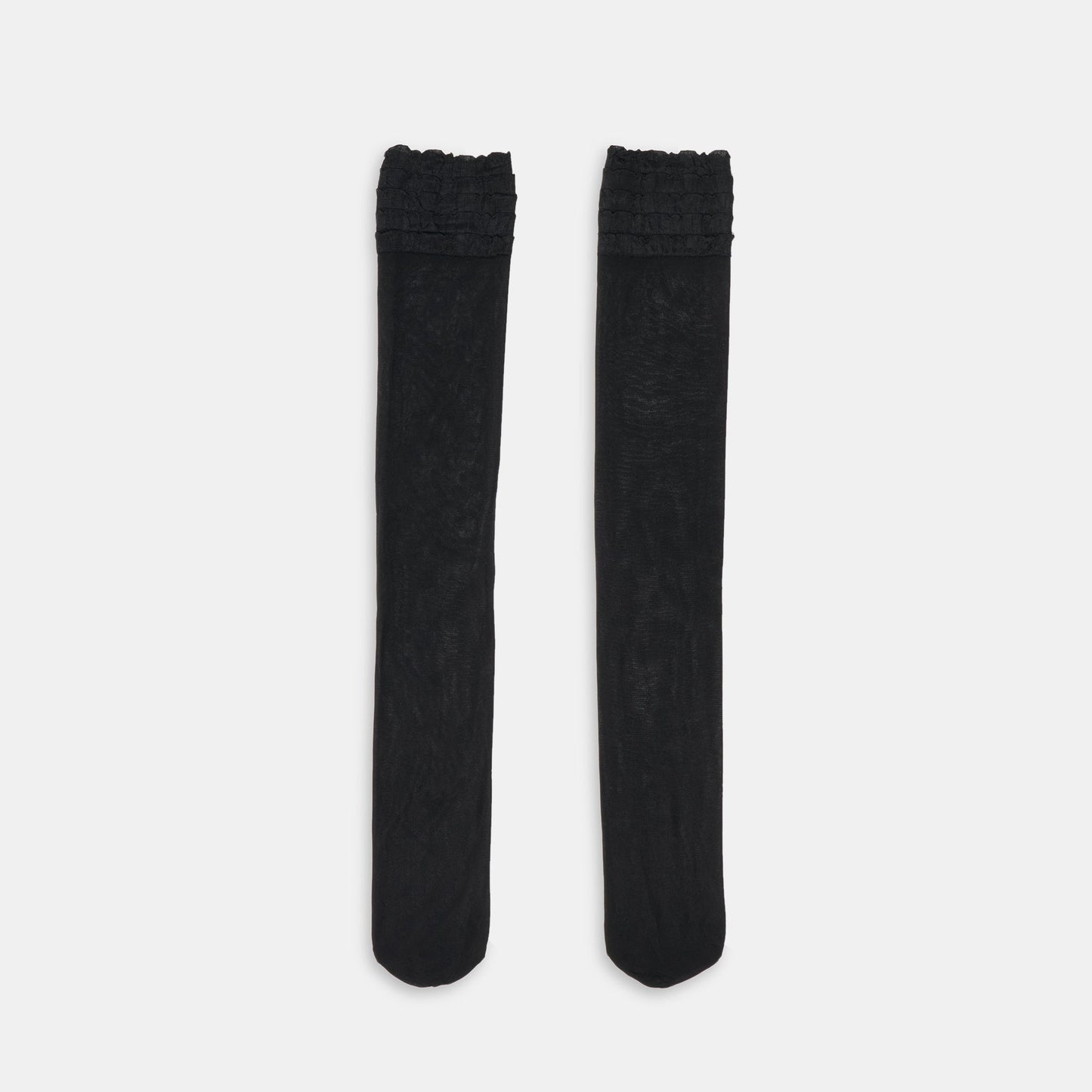 Ruffle Black Sheer Knee High Socks Dolce Vita