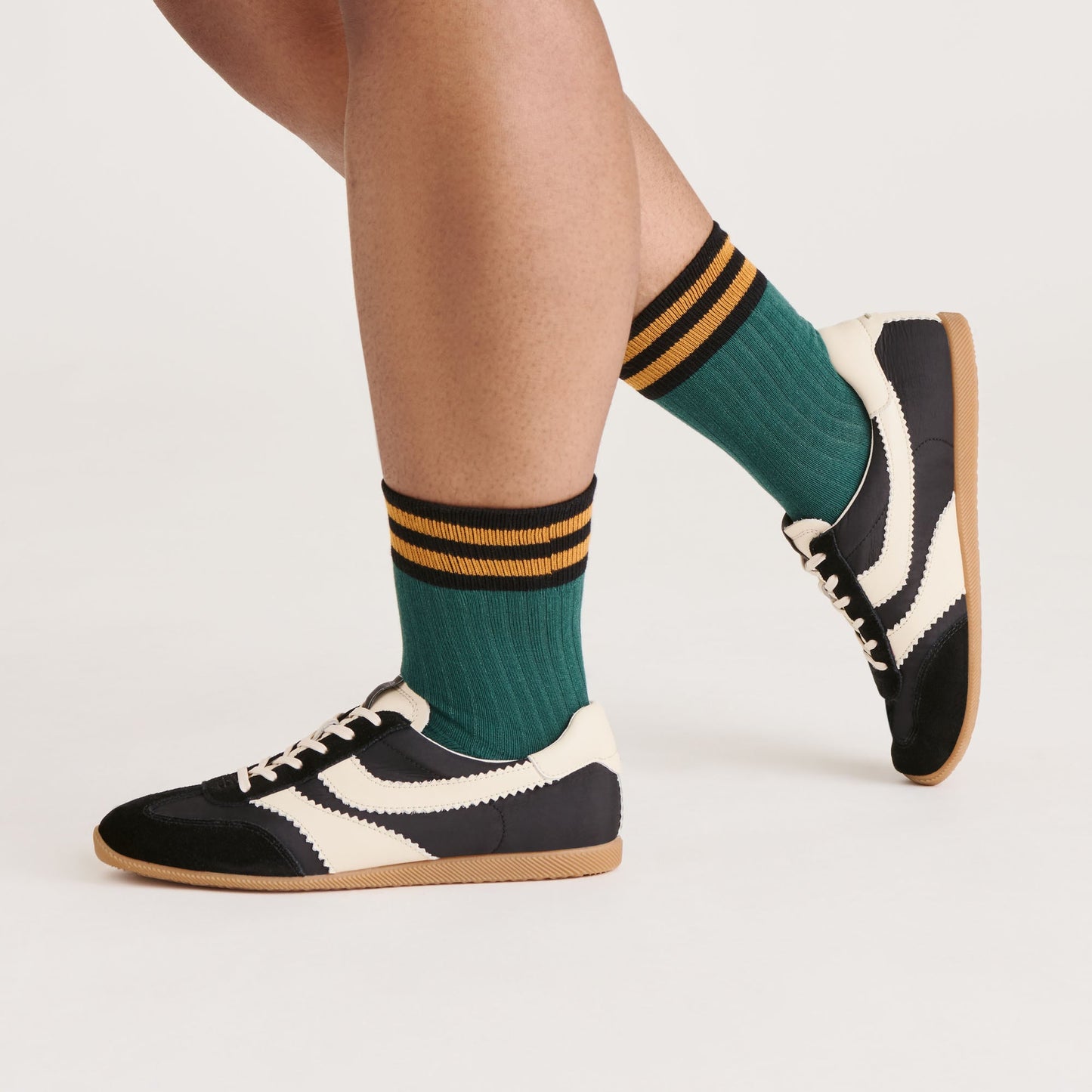 Multi Stripe Green Crew Socks Dolce Vita