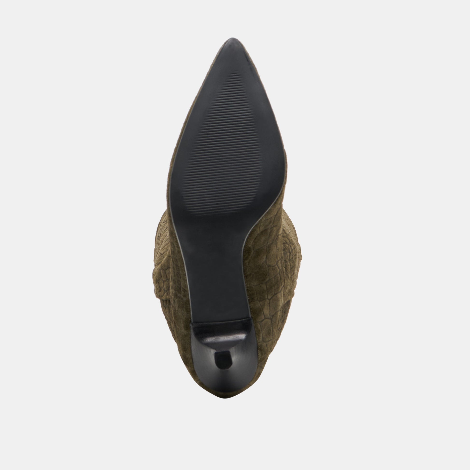 Roxla Olive Croco Embossed Leather Boots Dolce Vita