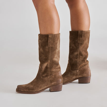 Romie Chocolate Suede Boots Dolce Vita
