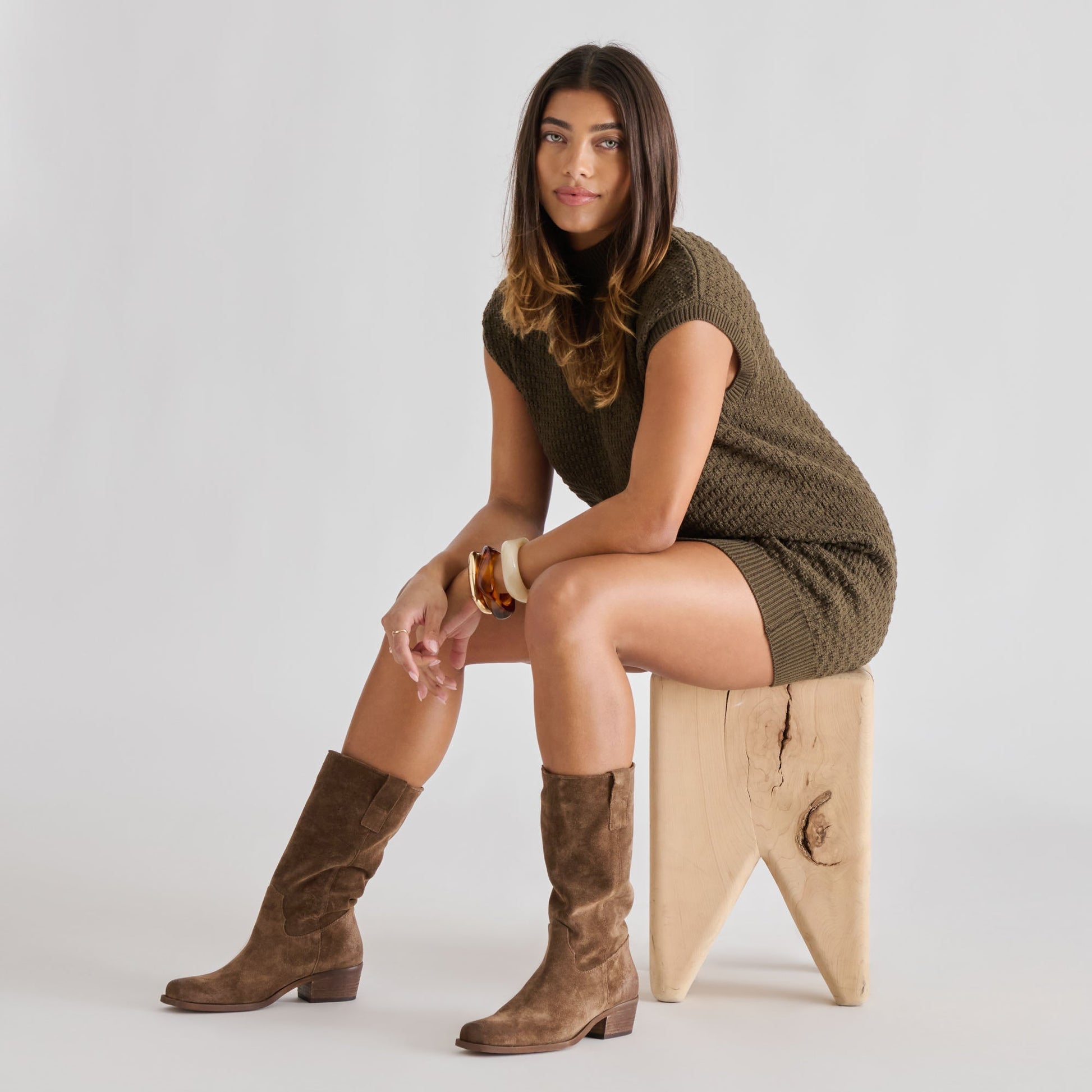 Romie Chocolate Suede Boots Dolce Vita