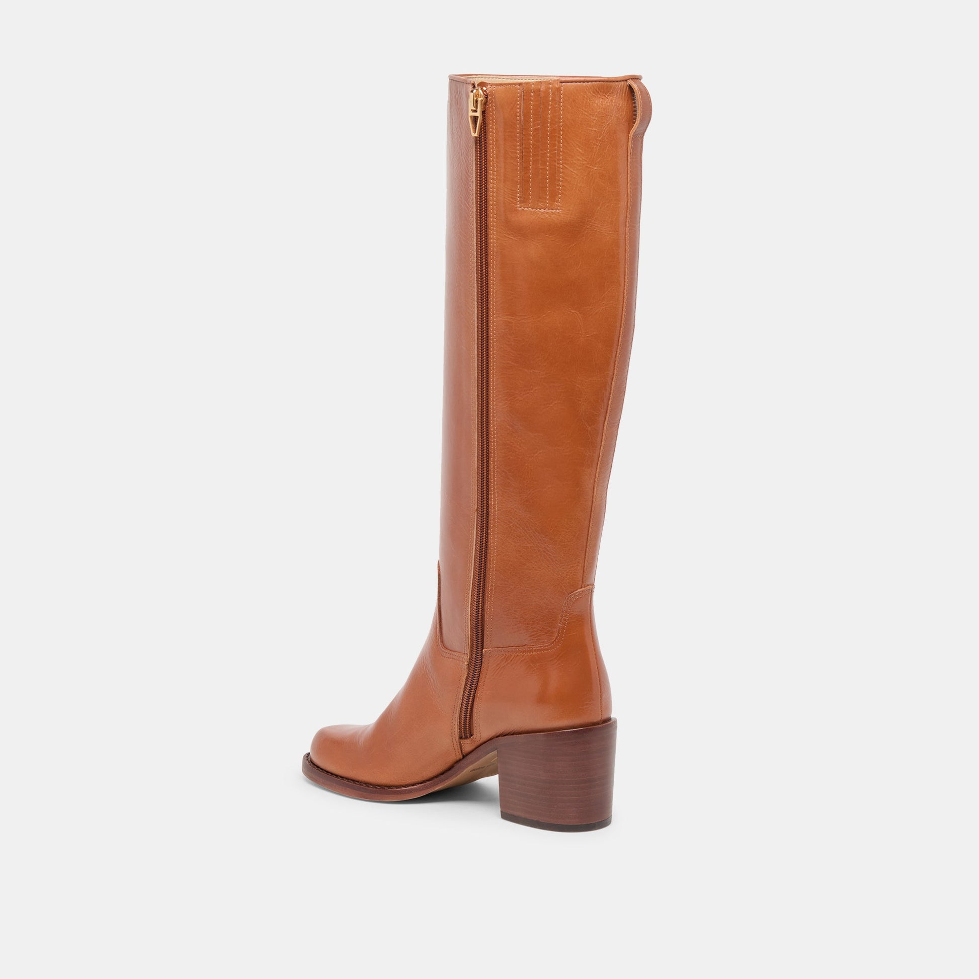 Lucyle Tan Leather Wide Calf Boots Dolce Vita
