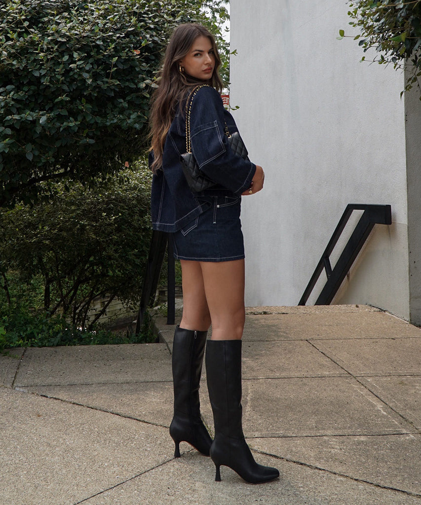 Gyra Black Leather Boots Dolce Vita