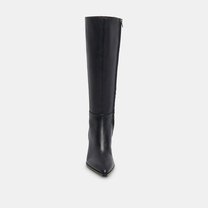 Auggie Black Leather Boots Dolce Vita