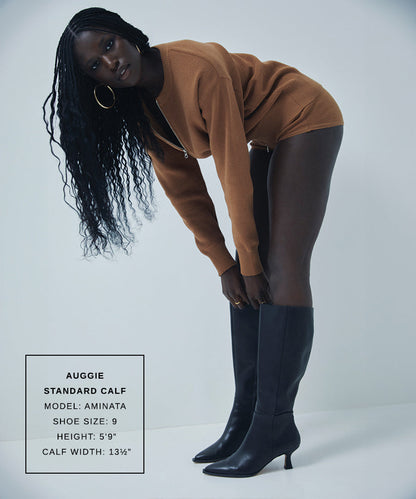 Auggie Black Leather Boots Dolce Vita