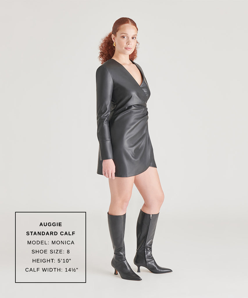 Auggie Black Leather Boots Dolce Vita