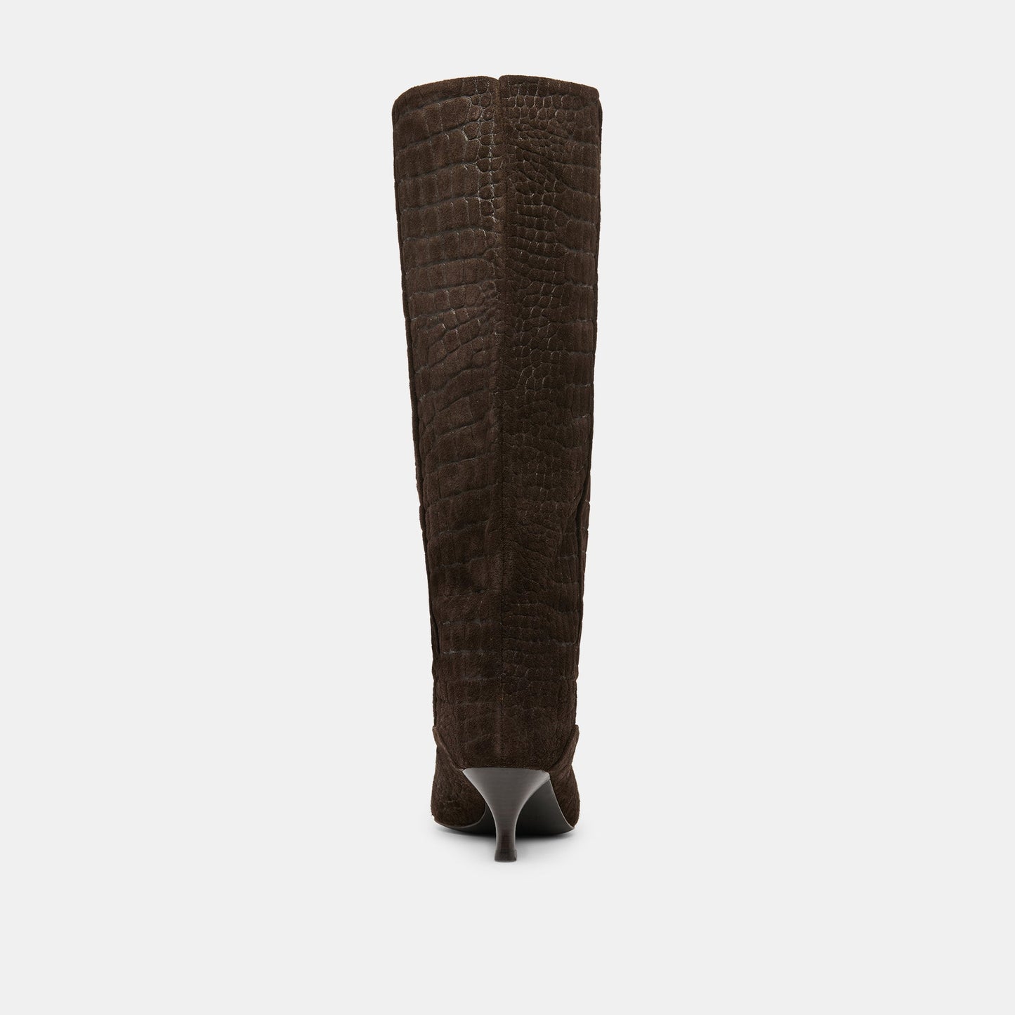 Roxla Dk Chocolate Croco Embossed Leather Boots Dolce Vita
