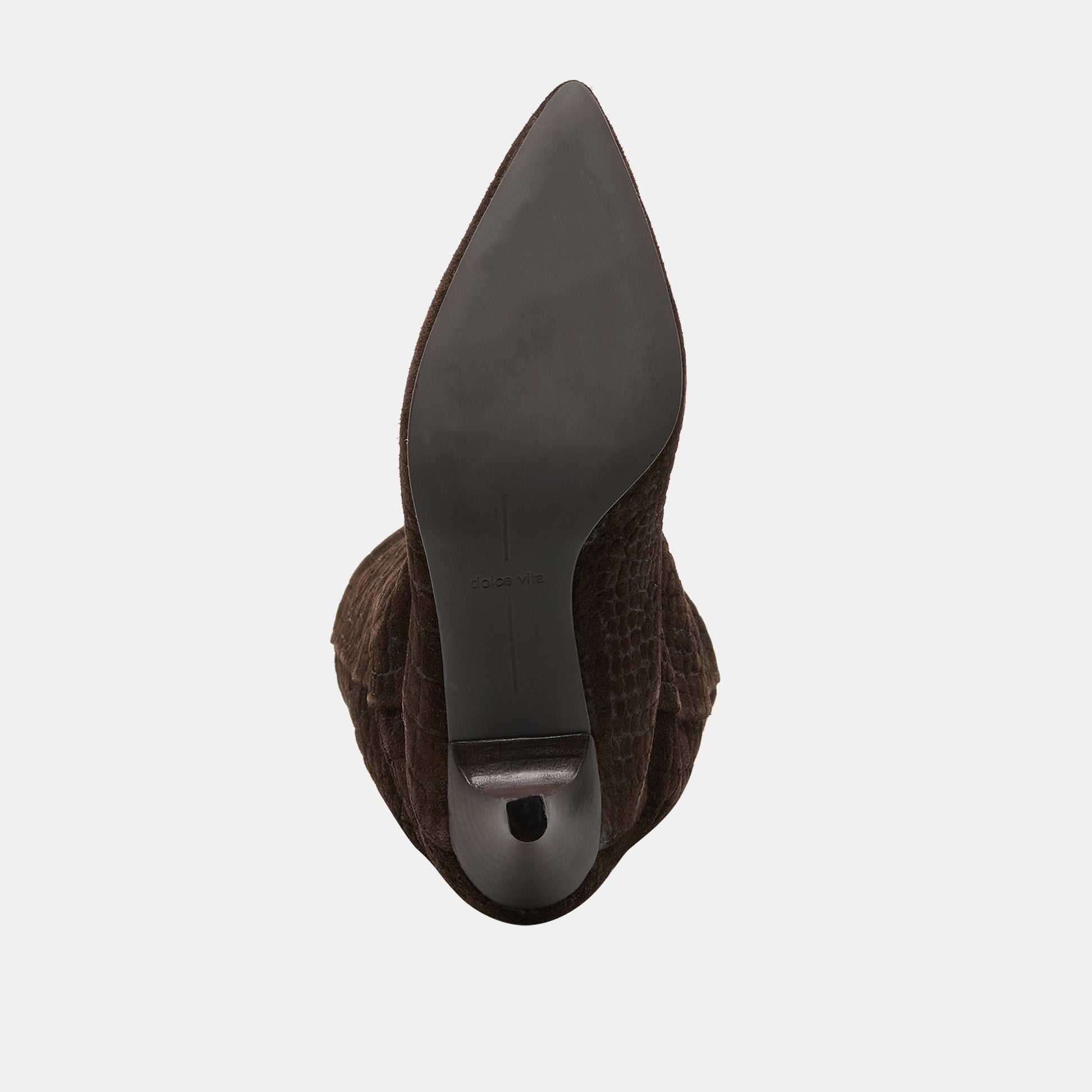 Roxla Dk Chocolate Croco Embossed Leather Boots Dolce Vita