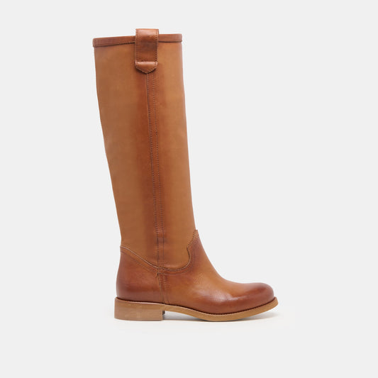 Ramzy Cognac Leather Boots Dolce Vita