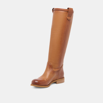 Ramzy Cognac Leather Boots Dolce Vita