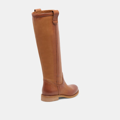 Ramzy Cognac Leather Boots Dolce Vita