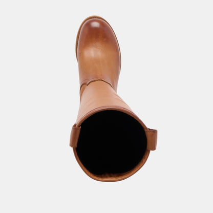 Ramzy Cognac Leather Boots Dolce Vita