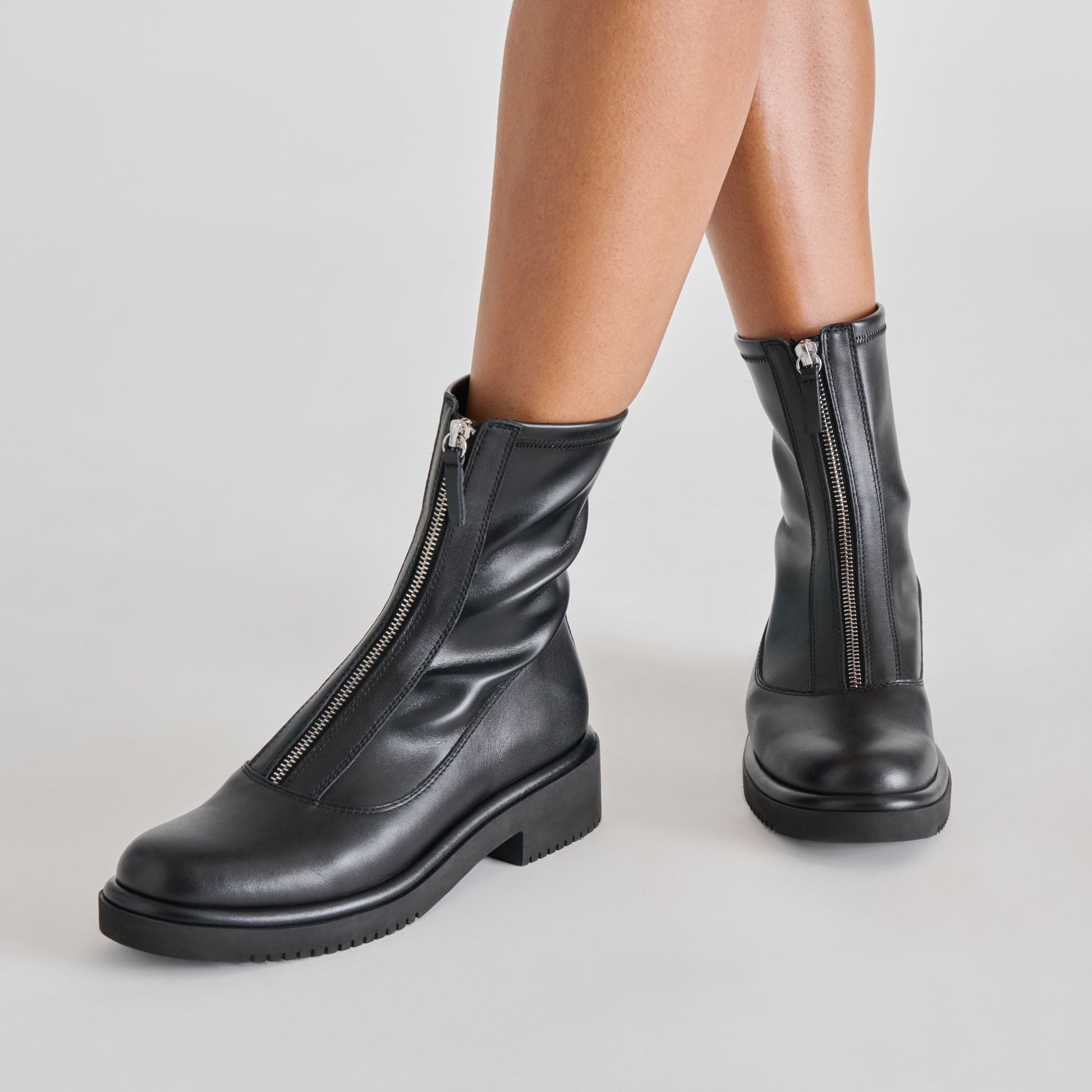 Shante Black Leather Boots Dolce Vita