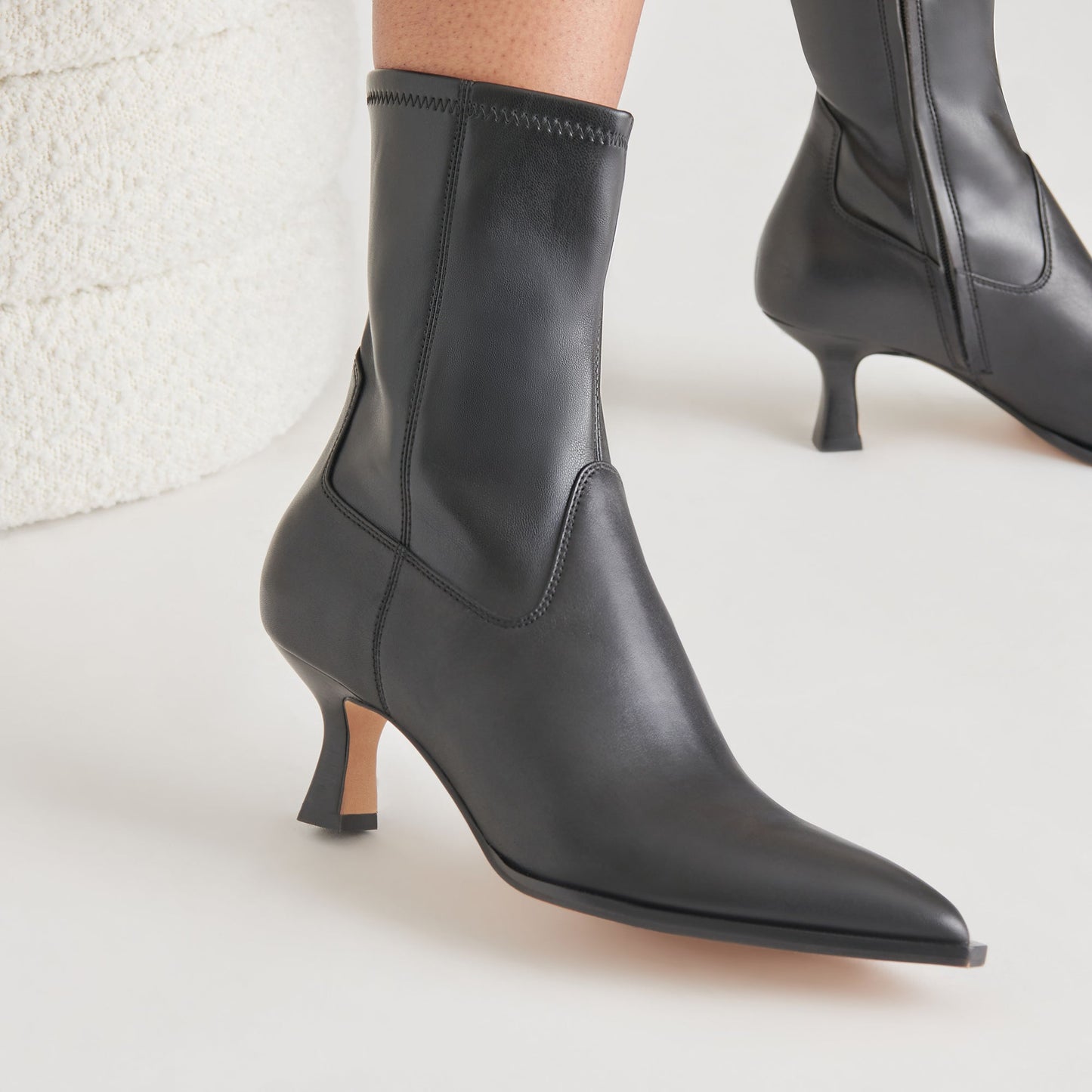 Arya Black Leather Boots Dolce Vita