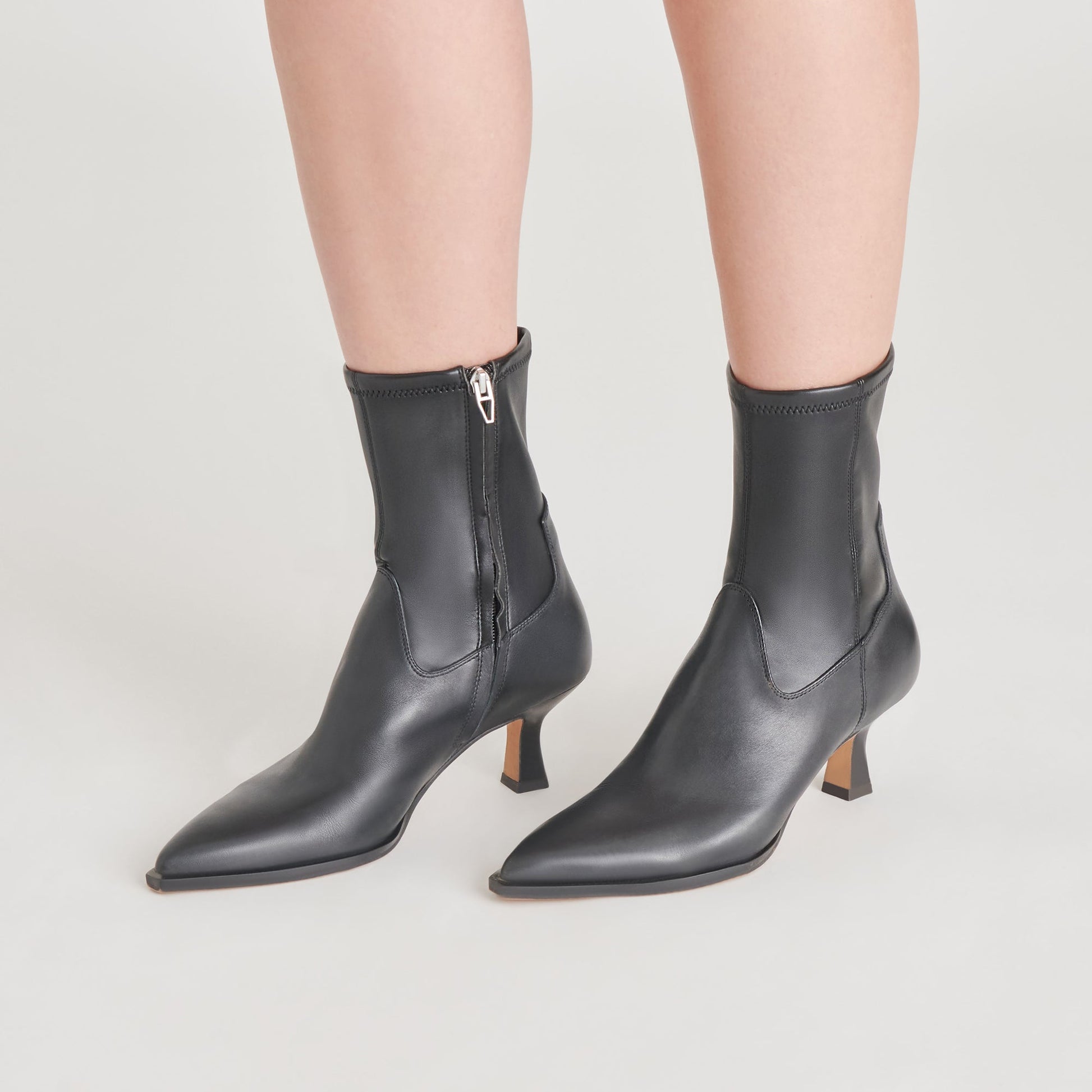 Arya Black Leather Boots Dolce Vita
