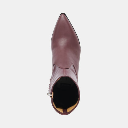Arya Wine Leather Boots Dolce Vita