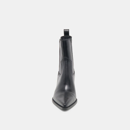 Slim Black Leather Booties Dolce Vita
