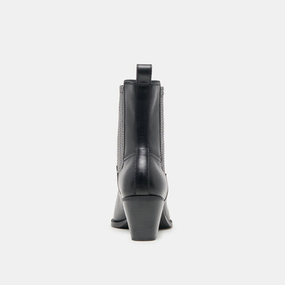 Slim Black Leather Booties Dolce Vita