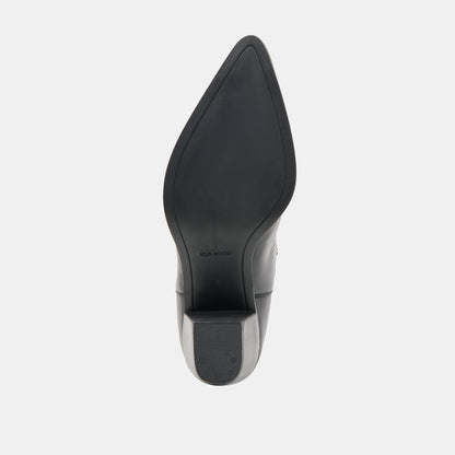 Slim Black Leather Booties Dolce Vita