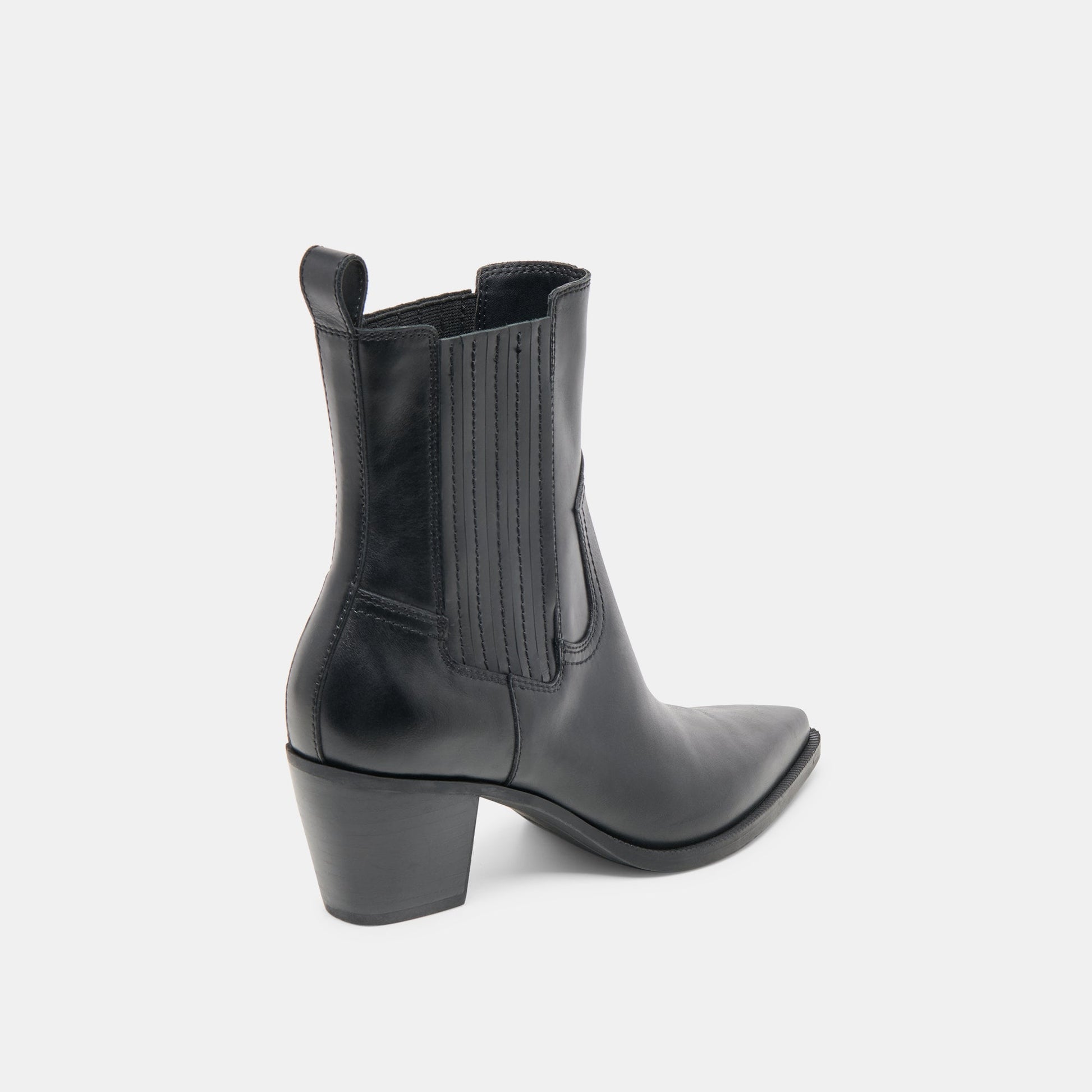 Slim Black Leather Booties Dolce Vita