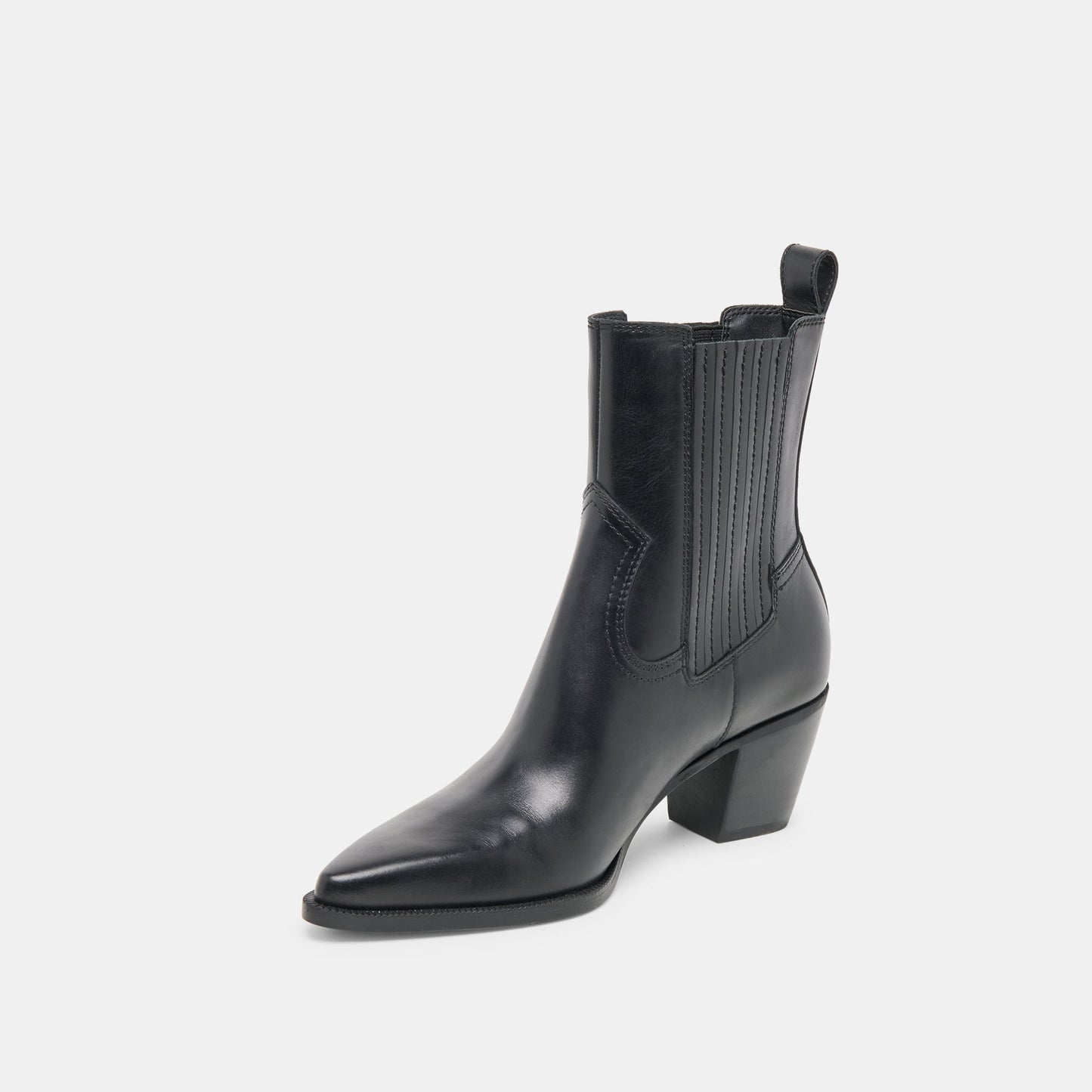 Slim Black Leather Booties Dolce Vita