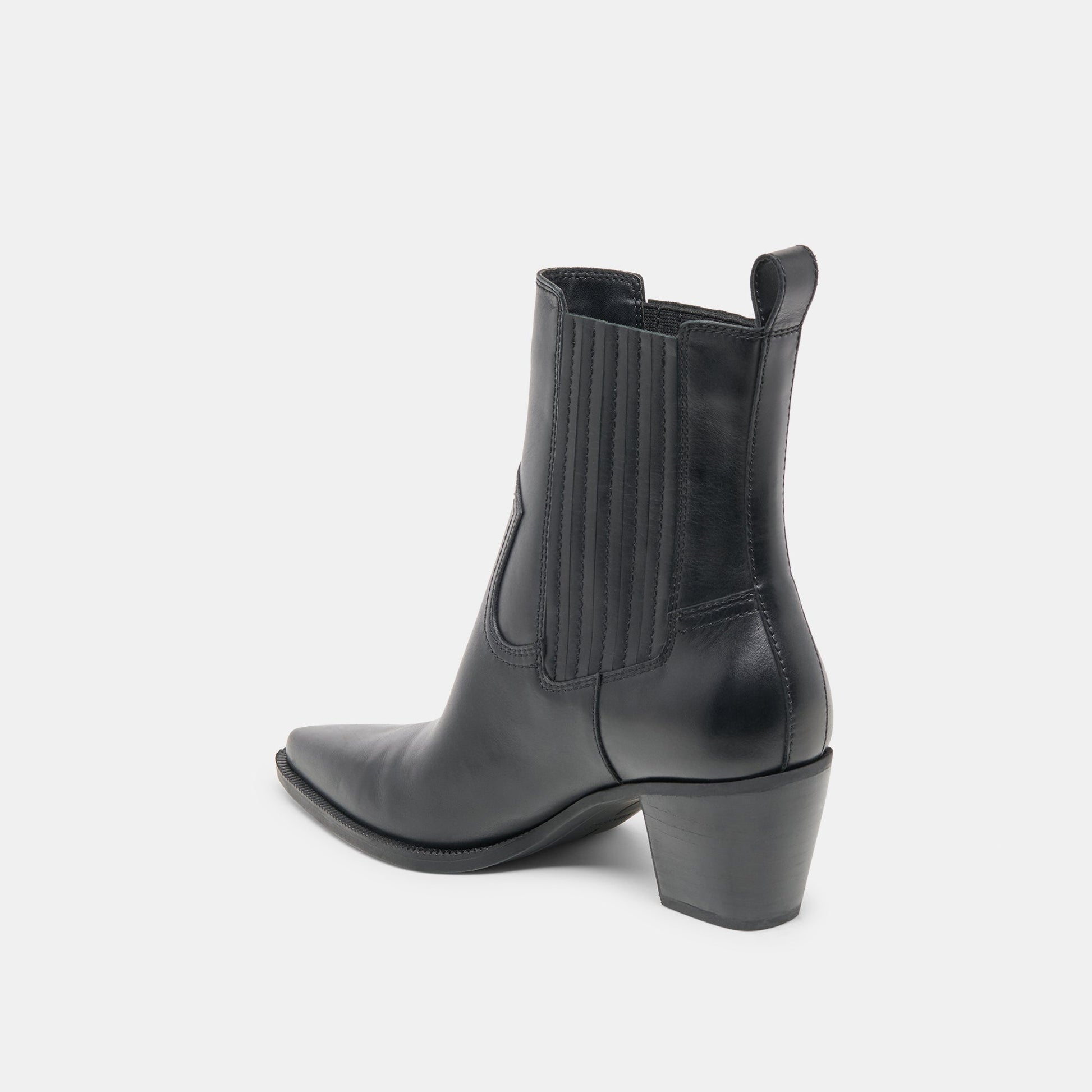 Slim Black Leather Booties Dolce Vita