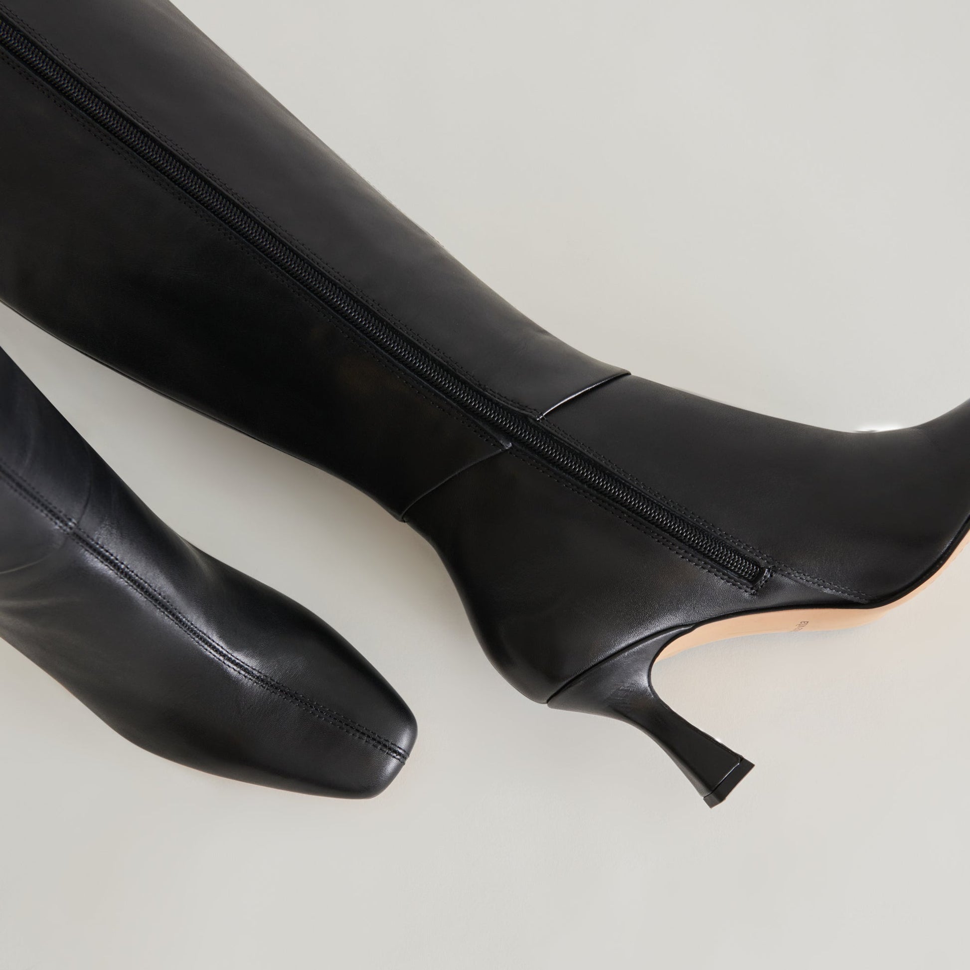 Gyra Wide Calf Black Leather Boots Dolce Vita