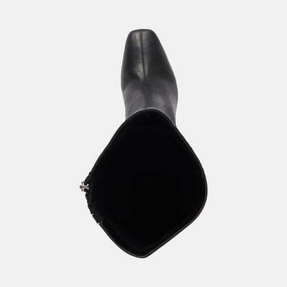 Gyra Wide Calf Black Leather Boots Dolce Vita