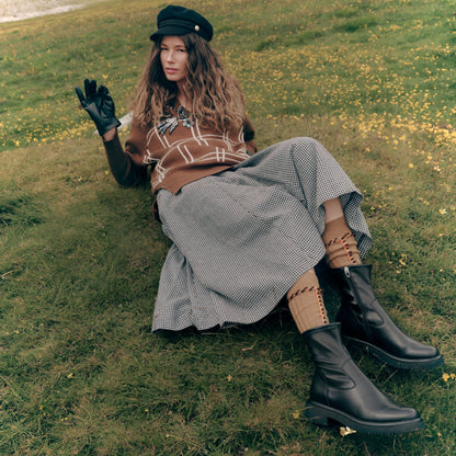 Simaya H2O Waterproof Black Leather Boots Dolce Vita
