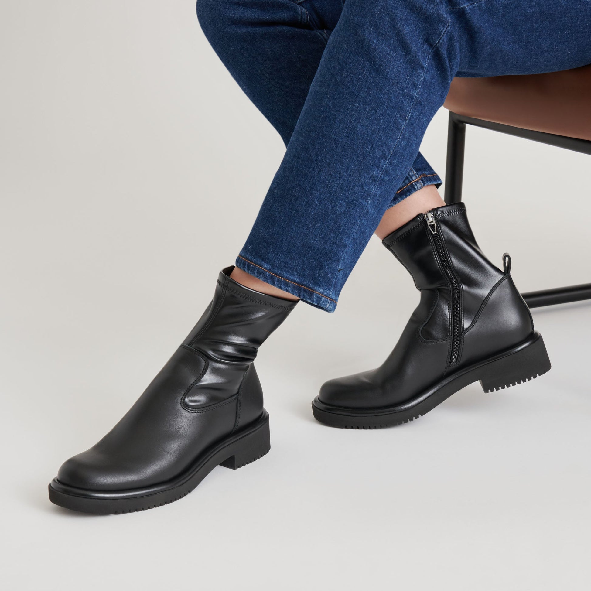 Simaya H2O Waterproof Black Leather Boots Dolce Vita