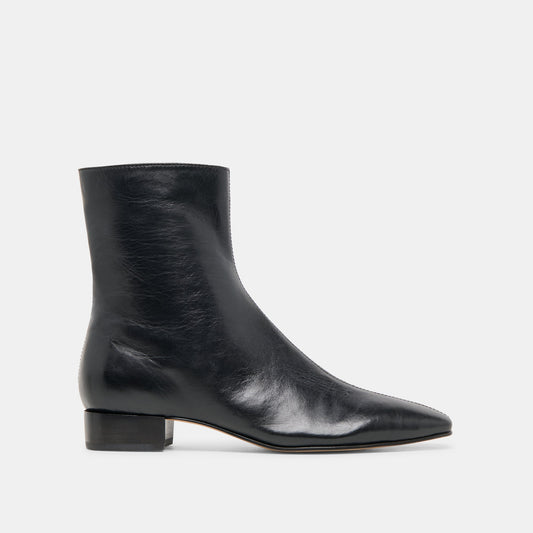 Tarine Black Leather Booties Dolce Vita