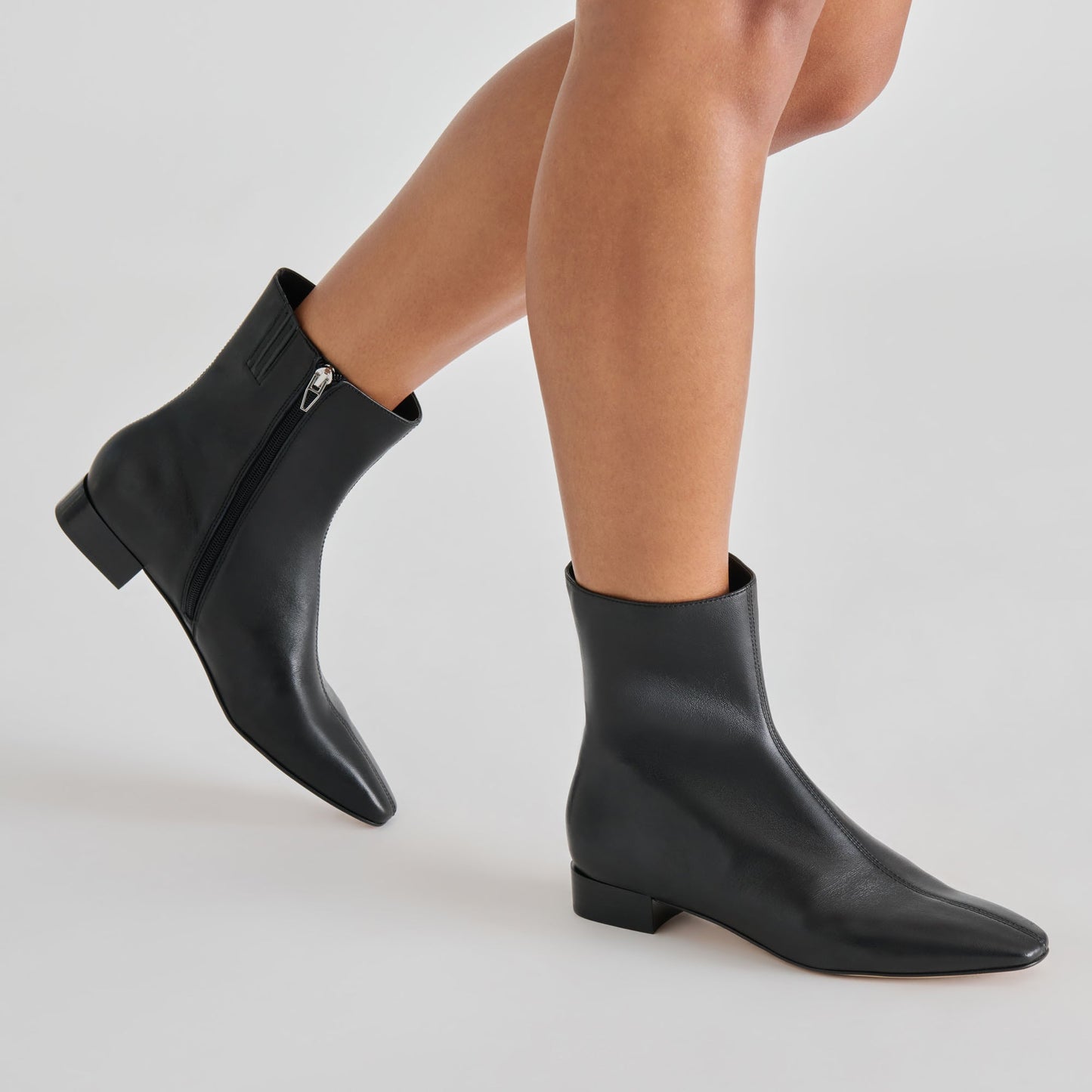 Tarine Black Leather Booties Dolce Vita