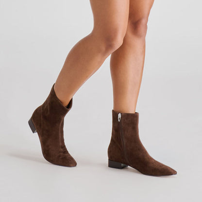 Tarine Dk Brown Nubuck Booties Dolce Vita
