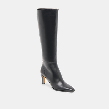 Emmi Black Leather Boots Dolce Vita