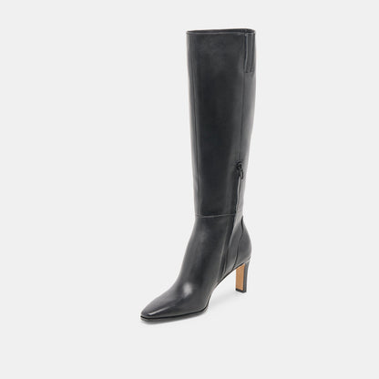 Emmi Black Leather Boots Dolce Vita