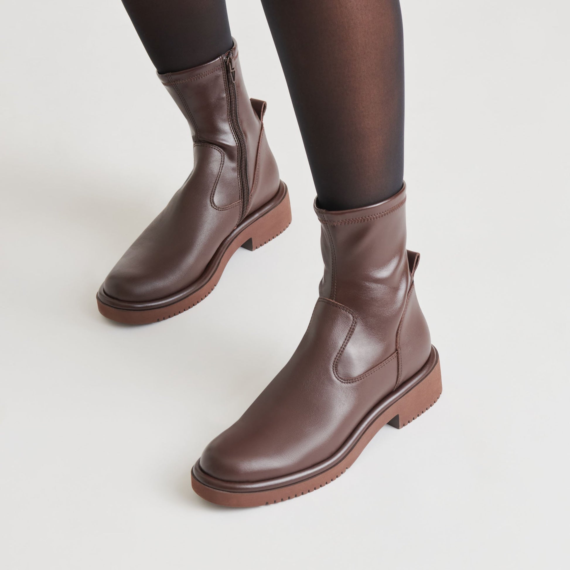 Simaya H2O Waterproof Mahogany Leather Boots Dolce Vita