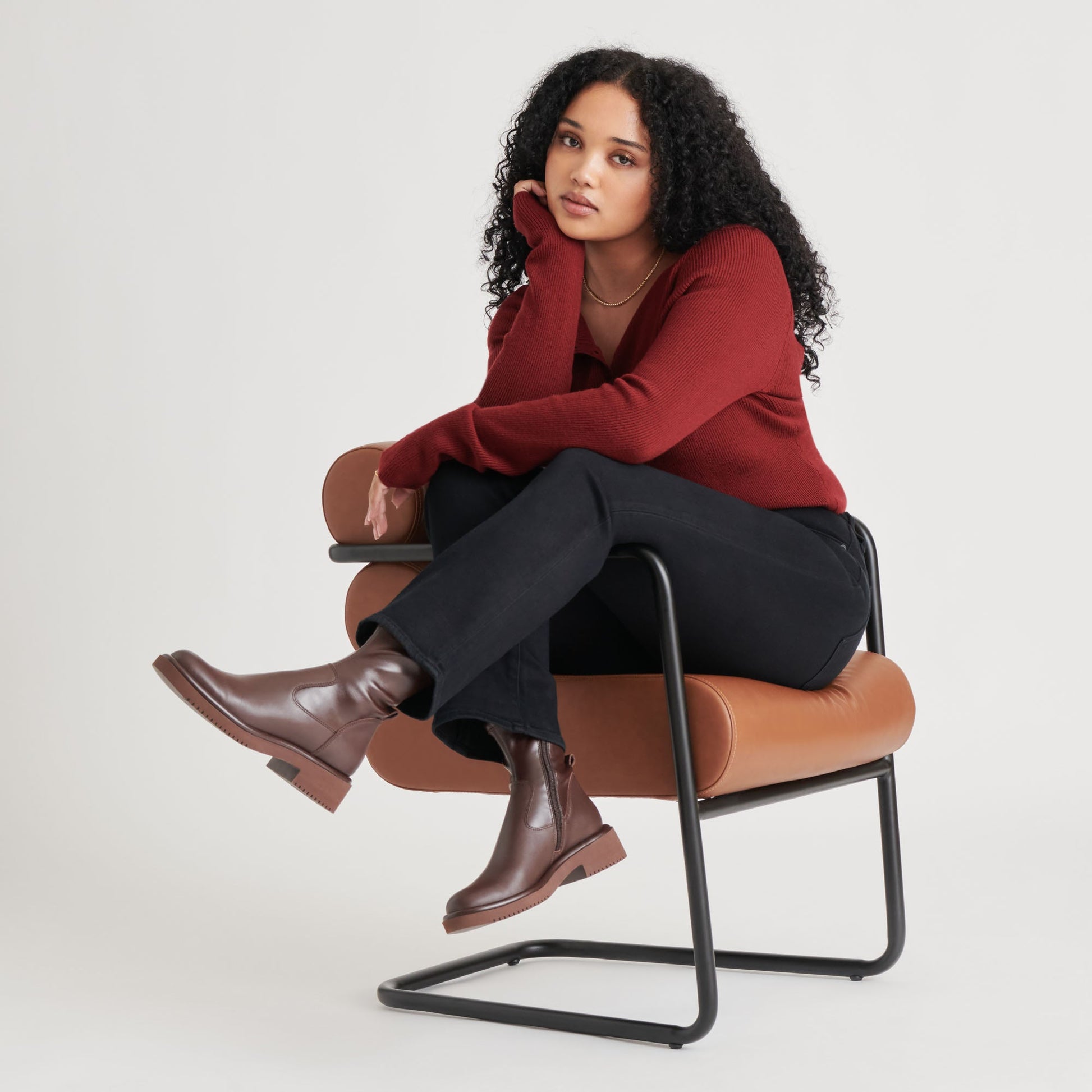Simaya H2O Waterproof Mahogany Leather Boots Dolce Vita