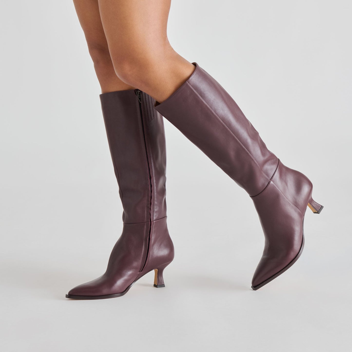 Auggie Wine Leather Boots Dolce Vita
