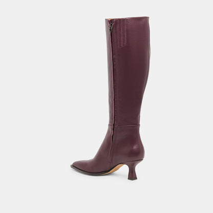 Auggie Wine Leather Boots Dolce Vita