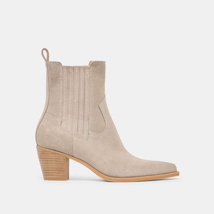 Slim Taupe Suede Booties Dolce Vita