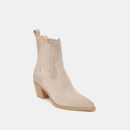 Slim Taupe Suede Booties Dolce Vita