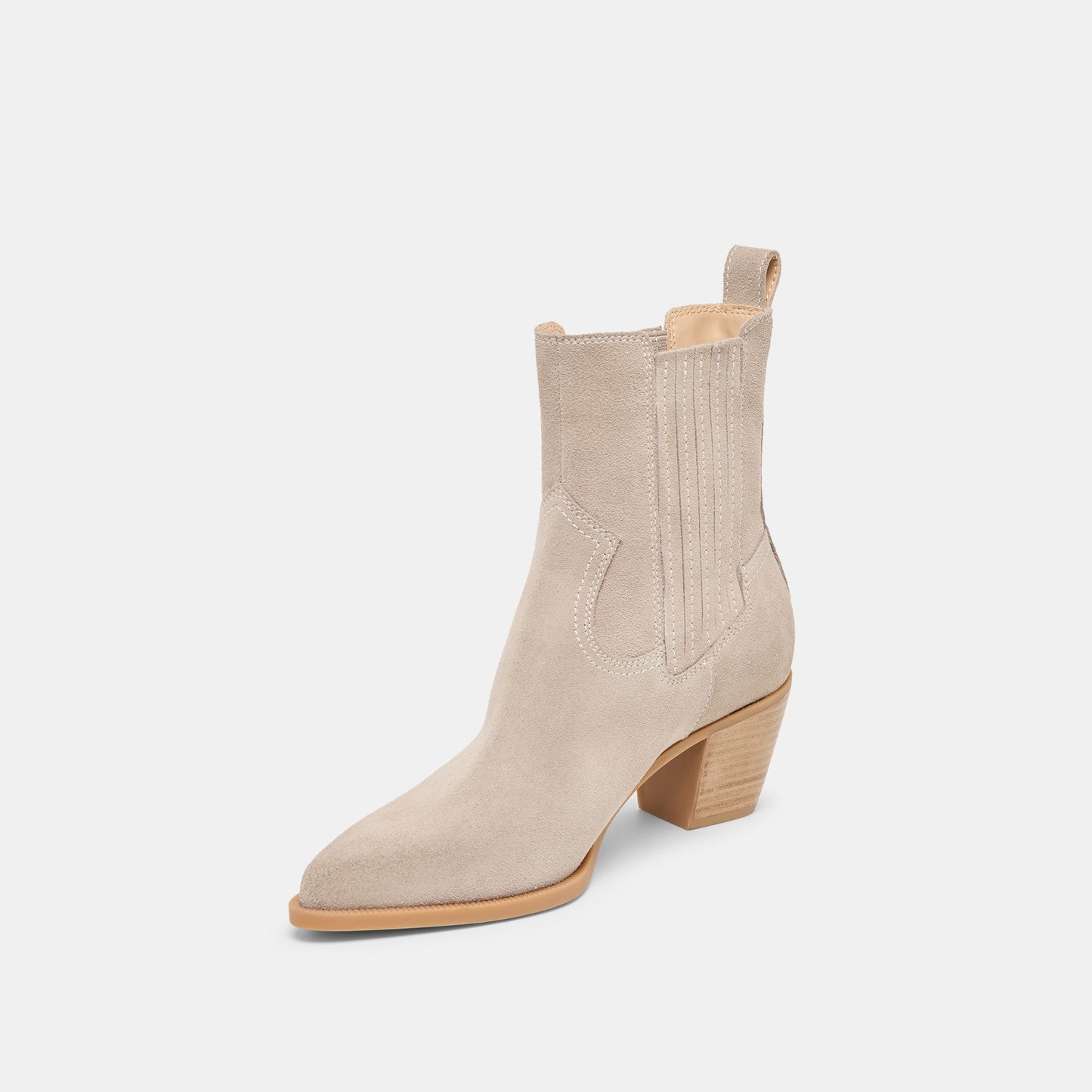Slim Taupe Suede Booties Dolce Vita