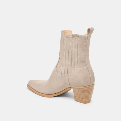 Slim Taupe Suede Booties Dolce Vita