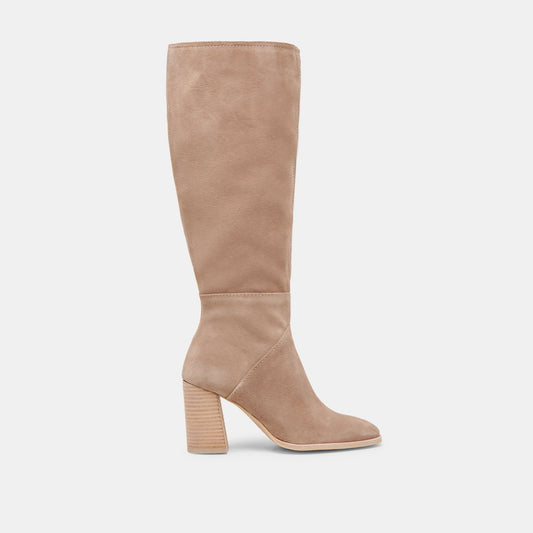FYNN Wide Calf Boots Truffle Suede Dolce Vita